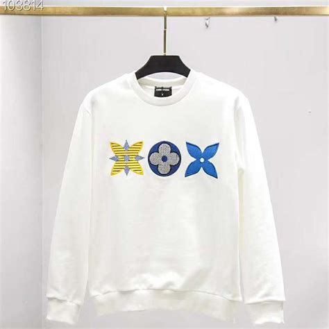 louis vuitton flower monogram embroidered sweatshirt